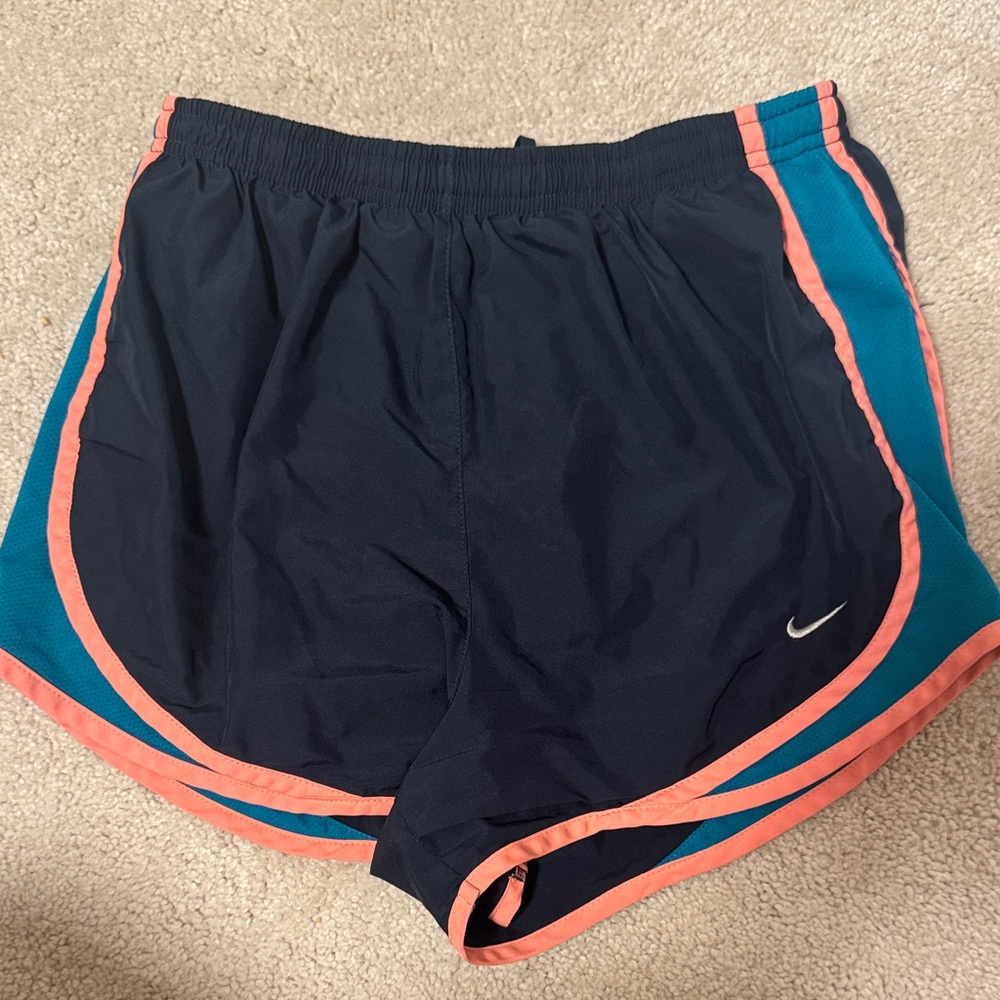 Nike Women's Black and Coral Athletic Shorts